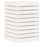 vidaXL Kôš na bielizeň biely 44x44x66 cm masívna borovica – Obrázok 2