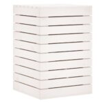 vidaXL Kôš na bielizeň biely 44x44x66 cm masívna borovica – Obrázok 7