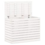 vidaXL Kôš na bielizeň biely 88,5x44x66 cm masívna borovica – Obrázok 4