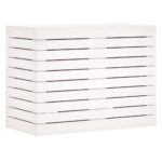 vidaXL Kôš na bielizeň biely 88,5x44x66 cm masívna borovica – Obrázok 7