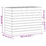 vidaXL Kôš na bielizeň biely 88,5x44x66 cm masívna borovica – Obrázok 10