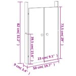 vidaXL Vonkajšie kuchynské dvierka MEPPEL 2 ks 50x9x82 cm masívna borovica – Obrázok 10