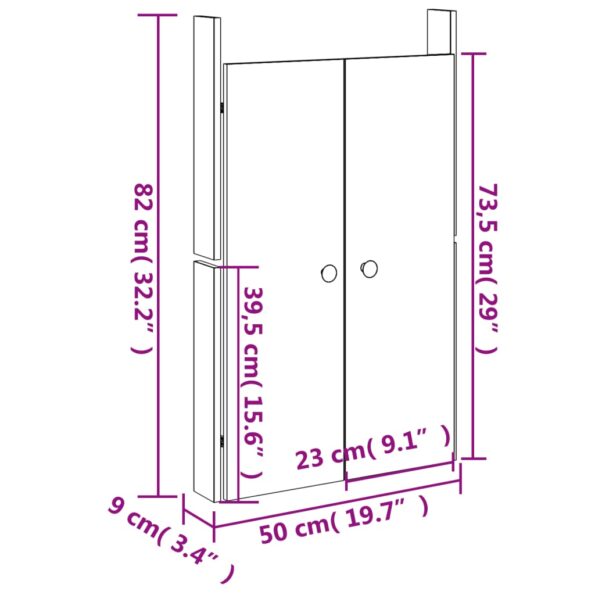vidaXL Vonkajšie kuchynské dvierka MEPPEL 2 ks 50x9x82 cm masívna borovica – Obrázok 10