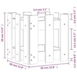 vidaXL Záhradný kvetináč s dizajnom plotu biely 30x30x30 cm borovica – Obrázok 9
