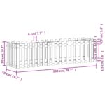 vidaXL Vyvýšený záhon s dizajnom plotu 200x50x50 cm masívny douglas – Obrázok 9