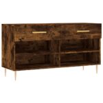 vidaXL Lavička na topánky, tmavý dub 102x35x55 cm, kompozitné drevo – Obrázok 2