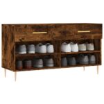 vidaXL Lavička na topánky, tmavý dub 102x35x55 cm, kompozitné drevo – Obrázok 3