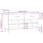 vidaXL Lavička na topánky, tmavý dub 102x35x55 cm, kompozitné drevo – Obrázok 12