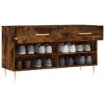 vidaXL Lavička na topánky, tmavý dub 102x35x55 cm, kompozitné drevo – Obrázok 4