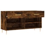 vidaXL Lavička na topánky, tmavý dub 102x35x55 cm, kompozitné drevo – Obrázok 5