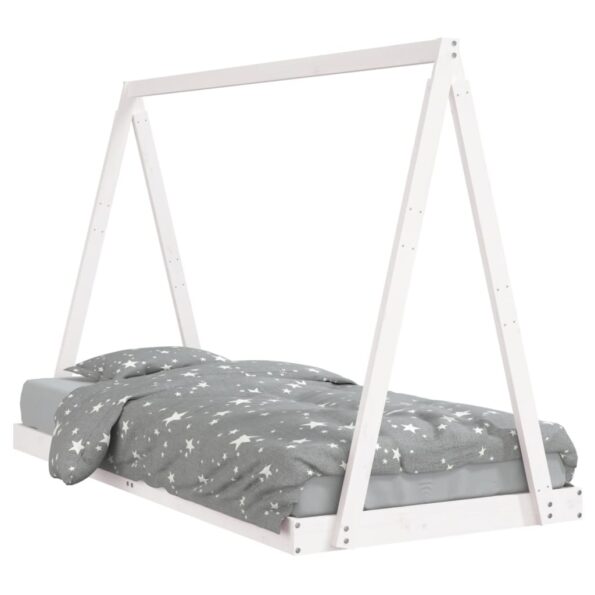 vidaXL Rám detskej postele biely 90x200 cm masívna borovica – Obrázok 2