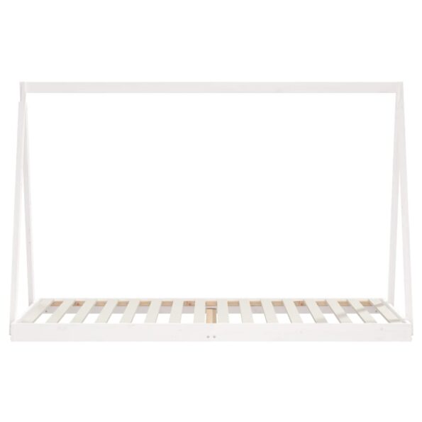 vidaXL Rám detskej postele biely 90x200 cm masívna borovica – Obrázok 4