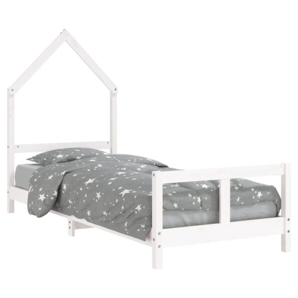 vidaXL Rám detskej postele biely 80x200 cm masívna borovica – Obrázok 2