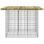 vidaXL Záhradný stôl, gabiónový dizajn, 100x102x72 cm, impregnované drevo, borovica – Obrázok 4