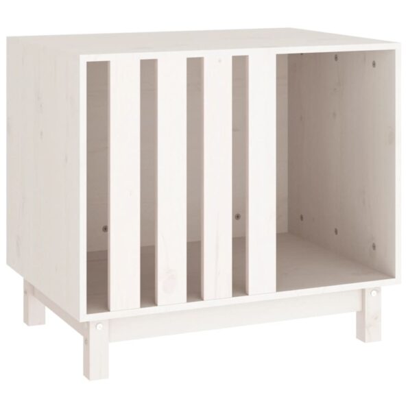 vidaXL Psia búda biela 70x50x62 cm borovicový masív – Obrázok 2