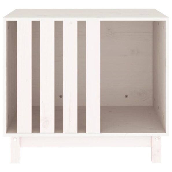 vidaXL Psia búda biela 70x50x62 cm borovicový masív – Obrázok 5