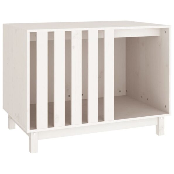 vidaXL Psia búda biela 90x60x67 cm borovicový masív – Obrázok 2
