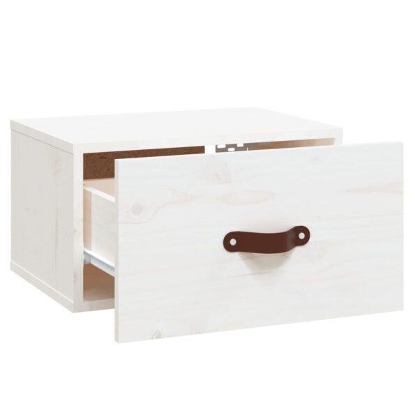 vidaXL Nástenný nočný stolík biely 40x29,5x22 cm – Obrázok 7
