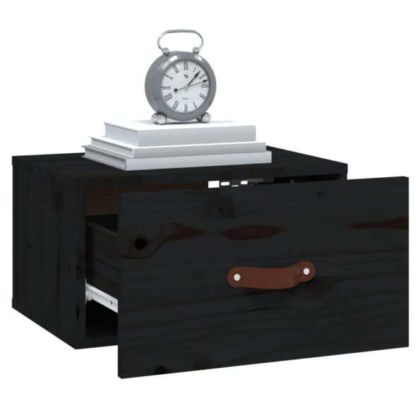 vidaXL Nástenné nočné stolíky 2 ks čierne 40x29,5x22 cm – Obrázok 4