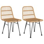 vidaXL Záhradné stoličky 2 ks 48x62x84 cm PE Rattan – Obrázok 2