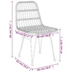 vidaXL Záhradné stoličky 2 ks 48x62x84 cm PE Rattan – Obrázok 8