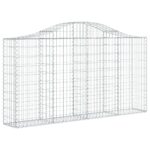 vidaXL Oblúkové gabiónové koše 12 ks 200x30x100/120cm pozinkov. železo – Obrázok 3