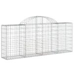 vidaXL Oblúkové gabionové koše 13ks 200x30x80/100cm pozinkované železo – Obrázok 3