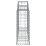 vidaXL Oblúkové gabionové koše 13ks 200x30x80/100cm pozinkované železo – Obrázok 5