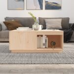 vidaXL Konferenčný stolík 100x101x40,5 cm borovicový masív – Obrázok 3
