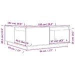 vidaXL Konferenčný stolík 100x101x40,5 cm borovicový masív – Obrázok 8