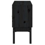 vidaXL Komoda čierna 110x40x78 cm borovicový masív – Obrázok 7