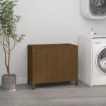 vidaXL Kôš na bielizeň medovohnedý 88,5x44x76 cm masívna borovica – Obrázok 3