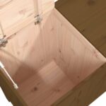 vidaXL Kôš na bielizeň medovohnedý 88,5x44x76 cm masívna borovica – Obrázok 8