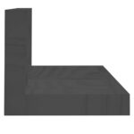 vidaXL Nástenné skrinky 2 ks sivé 80x11x9 cm masívna borovica – Obrázok 4