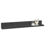 vidaXL Nástenné skrinky 2 ks sivé 80x11x9 cm masívna borovica – Obrázok 6