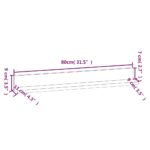 vidaXL Nástenné skrinky 2 ks sivé 80x11x9 cm masívna borovica – Obrázok 8