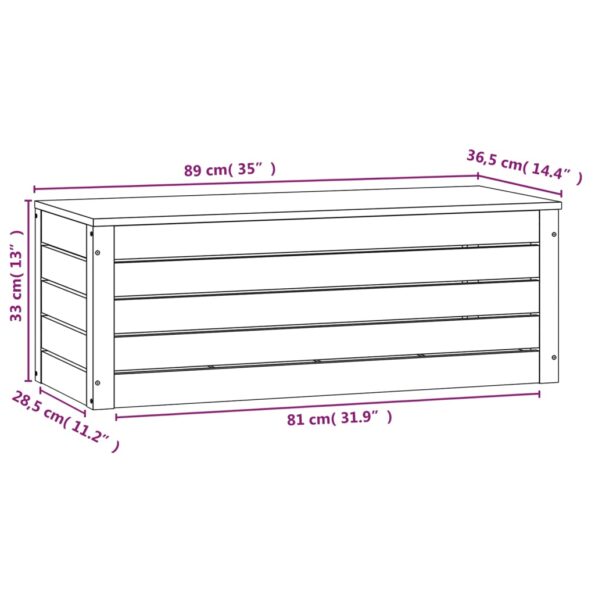 vidaXL Úložný box 89x36,5x33 cm masívna borovica – Obrázok 10