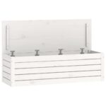 vidaXL Úložný box biely 109x36,5x33 cm masívna borovica – Obrázok 2