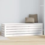 vidaXL Úložný box biely 109x36,5x33 cm masívna borovica – Obrázok 3