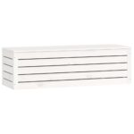 vidaXL Úložný box biely 109x36,5x33 cm masívna borovica – Obrázok 5
