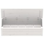 vidaXL Úložný box biely 109x36,5x33 cm masívna borovica – Obrázok 8