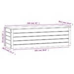 vidaXL Úložný box biely 109x36,5x33 cm masívna borovica – Obrázok 10