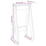 VidaXL Sedadlá 2 ks sivé 40x40x75 cm borovicový masív – Obrázok 9
