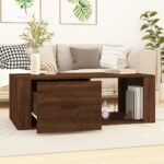 vidaXL Konferenčný stolík hnedý dub 100x50,5x35 cm spracované drevo – Obrázok 3