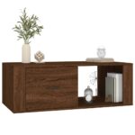 vidaXL Konferenčný stolík hnedý dub 100x50,5x35 cm spracované drevo – Obrázok 4