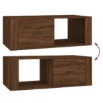 vidaXL Konferenčný stolík hnedý dub 100x50,5x35 cm spracované drevo – Obrázok 9