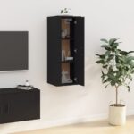 vidaXL Nástenná TV skrinka čierna 40x34,5x100 cm – Obrázok 4