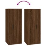 vidaXL Nástenná TV skrinka hnedý dub 40x34,5x100 cm – Obrázok 8
