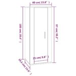 vidaXL Nástenná TV skrinka hnedý dub 40x34,5x100 cm – Obrázok 11