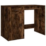 vidaXL Stôl dymový dub 100x49x75 cm spracované drevo – Obrázok 2
